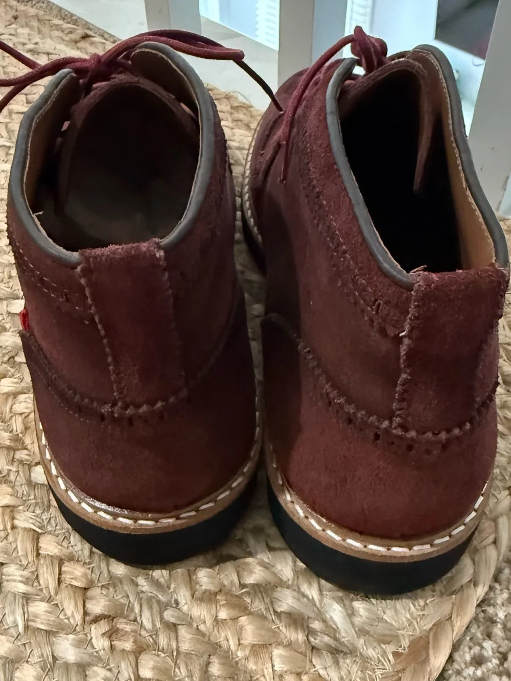 Marc Joseph Men's Burgundy Suede Wingtip Chukka Boots